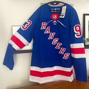 Authentic NY Rangers Adidas NHL Zibanejad #93 Jersey. Never worn Tag with price.